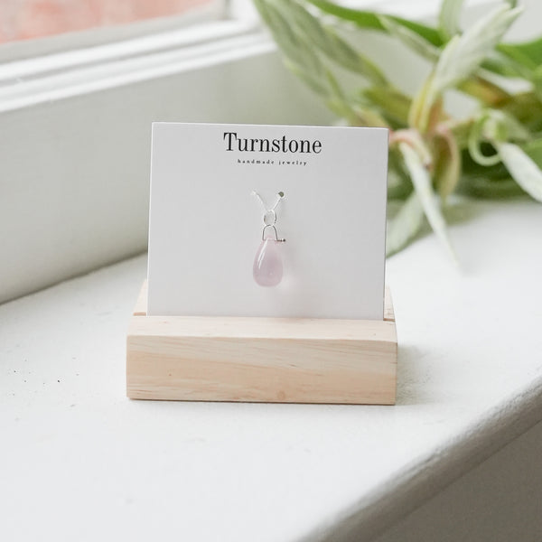 Rose Quartz Drop Charm
