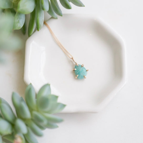 Rose Cut Amazonite Pendant