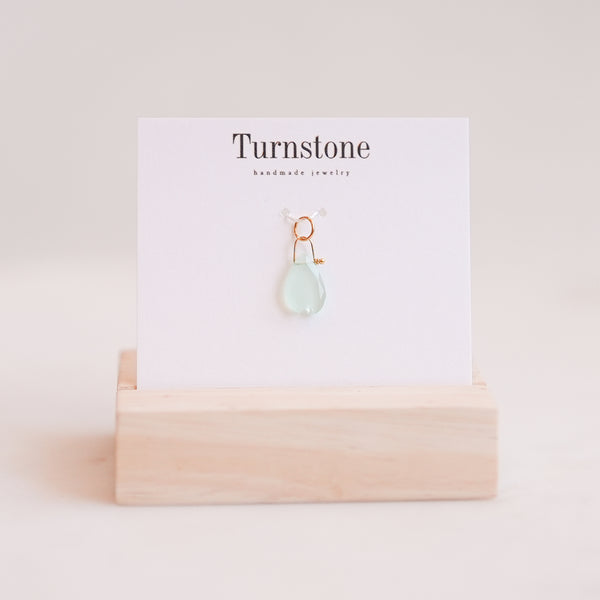 Mint Onyx Petal Charm