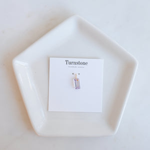 Faceted Amethyst Bar Charm