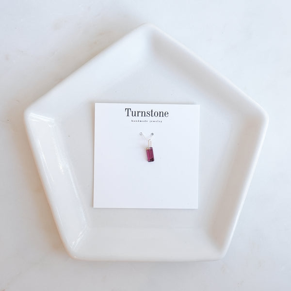 Small Garnet Bar Charm