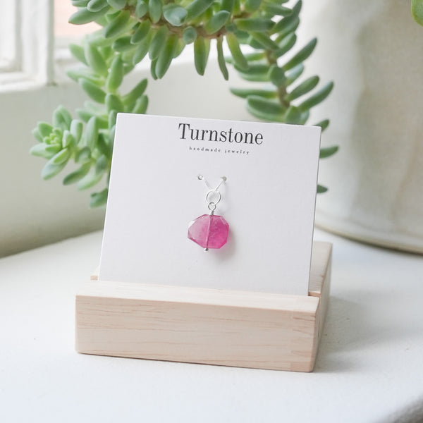Pink Tourmaline Slice Charm