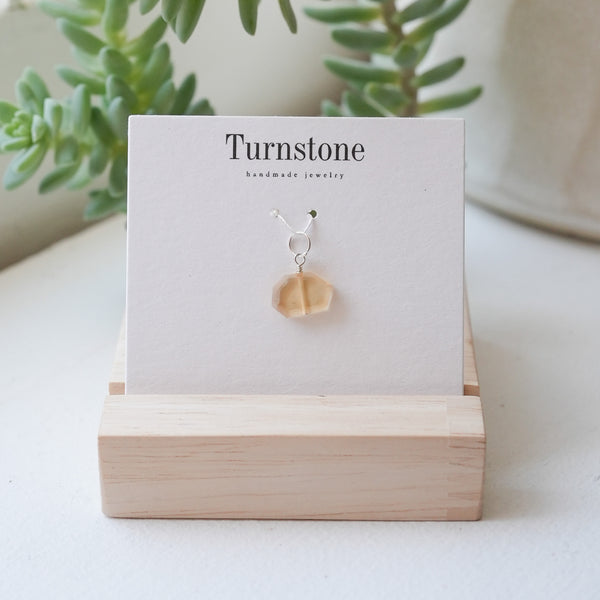 Citrine Slice Charm