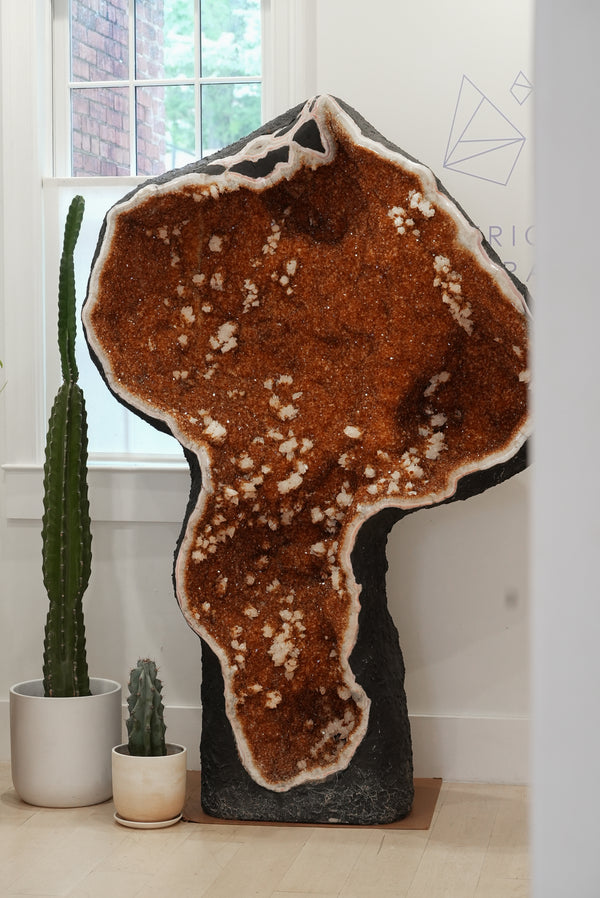 Citrine Geode Pair