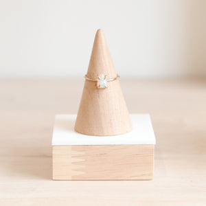 Rose Cut Opal Ring