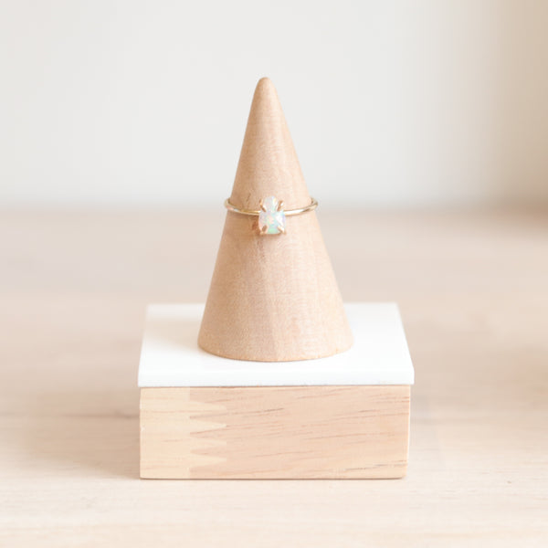 Rose Cut Opal Ring