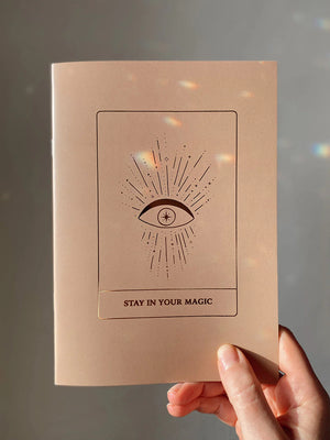Stay In Your Magic - Gold Foil Blank Notebook