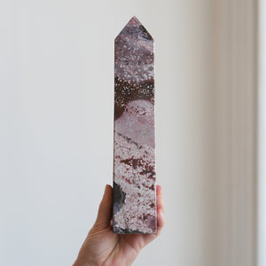 Blush Speckled Ocean Jasper Tower