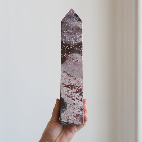 Blush Speckled Ocean Jasper Tower