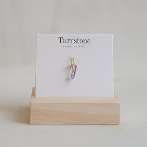 Faceted Amethyst Bar Charm