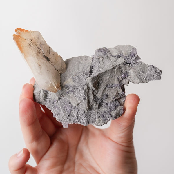 Yellow Calcite with Super Druzy Fluorite from Elmwood, TN