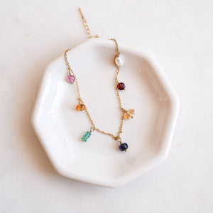 Jewel Toned Charm Bracelet