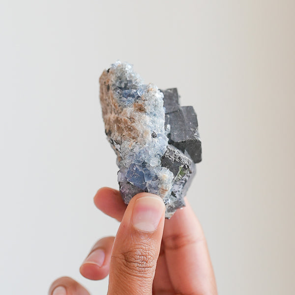 New Mexico Fluorite with Large Galena Cubes