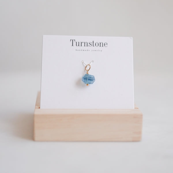 Smaller Faceted Aquamarine Charms