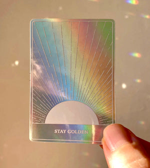 Stay Golden - Holographic Sticker