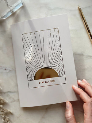 Stay Golden - Gold Foil Blank Notebook