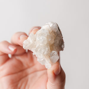 Icy Apophyllite with Pale Peach Stilbite