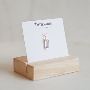 Faceted Amethyst Bar Charm