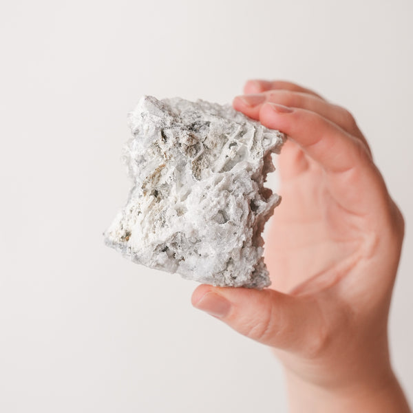 Quartz with Calcite Sprinkled with Purple Fluorite from Nevada
