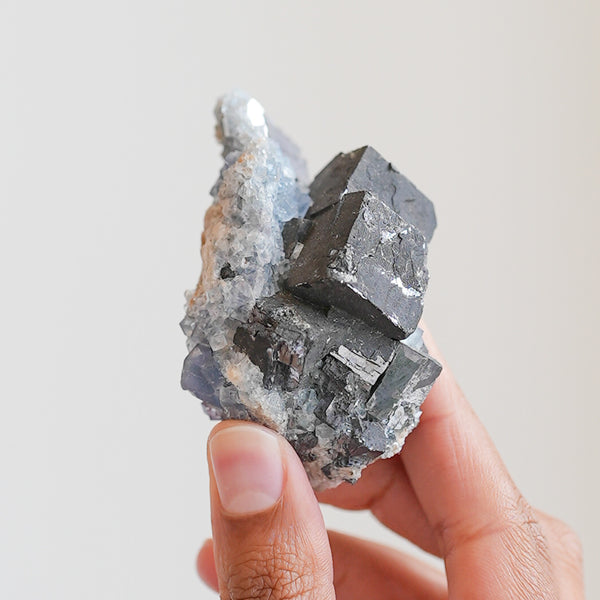 New Mexico Fluorite with Large Galena Cubes