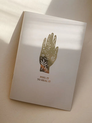 Feel It To Heal It - Gold Foil Blank Notebook