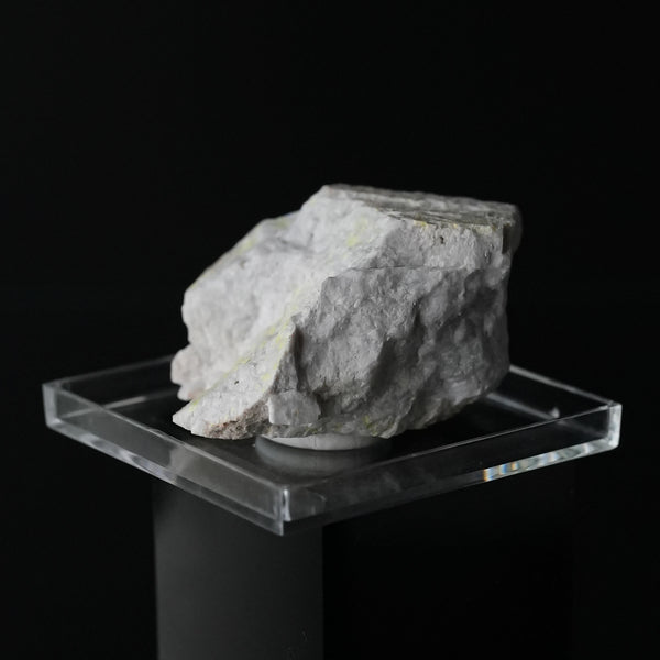 Autunite, Uranophane on Albite