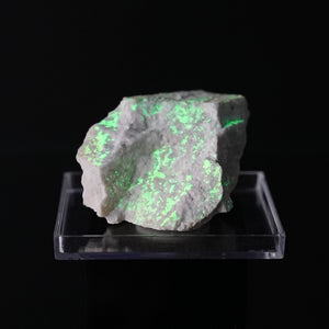 Autunite, Uranophane on Albite