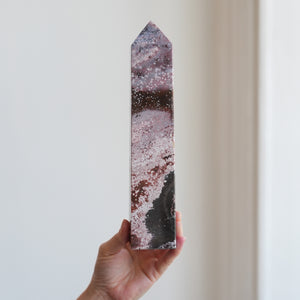 Blush Speckled Ocean Jasper Tower