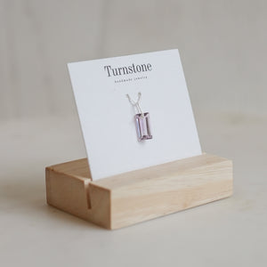 Faceted Amethyst Bar Charm