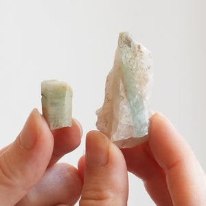 Aquamarine in Quartz Pair from Maine