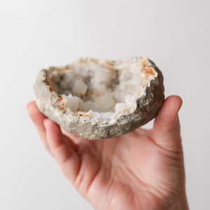 Quartz Geode with Chunky Calcite Points from IL