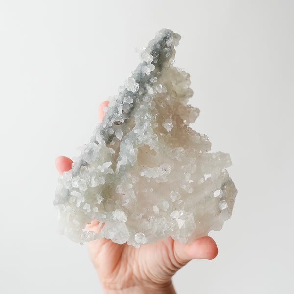 Super Sparkly Apophyllite on Chalcedony