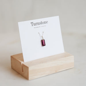 Small Garnet Bar Charm