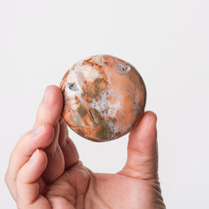 Cotton Candy Agate Palm Stone