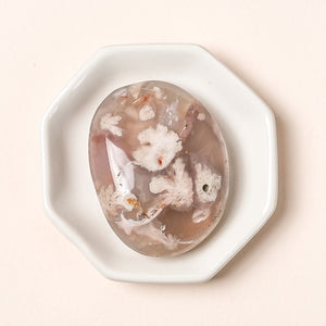 Flower Agate Palm Stones