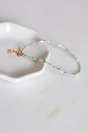 Turquoise with Pearls Bracelet