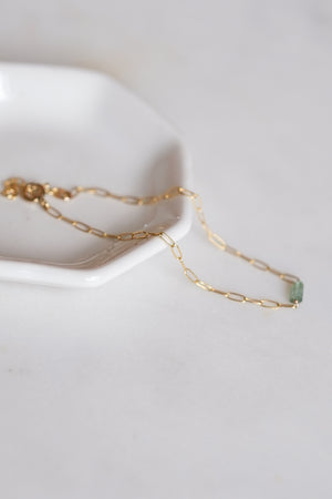 Teal Tourmaline Link Bracelet