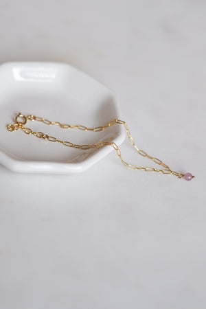 Rose Quartz Link Bracelet