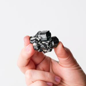 Schorl (Tourmaline) cluster on Quartz
