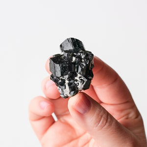 Schorl (Tourmaline) cluster on Quartz