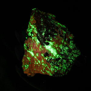 Zincite, Calcite, and Willemite {Fluorescent}