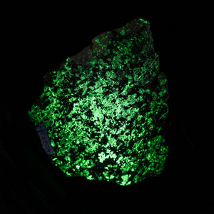 Zincite, Calcite, and Willemite {Fluorescent}