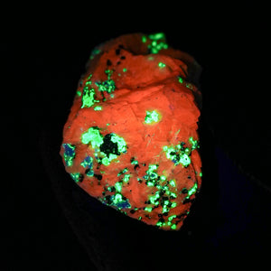 Calcite, Hardystonite, Willemite, and Franklinite {Fluorescent}