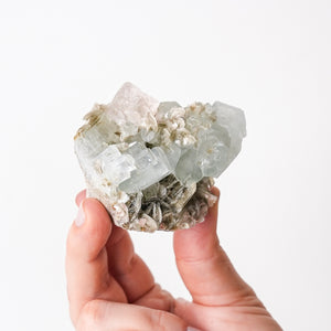 {Rare} Pink Fluorite on Beryl (Aquamarine), Muscovite