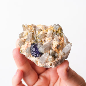 Fluorite with Quartz and Microcline