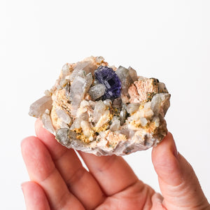 Fluorite with Quartz and Microcline