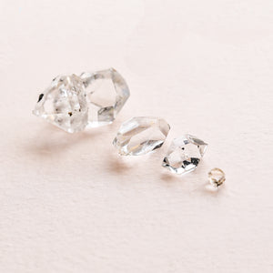 Set of 4 Herkimer Diamonds (Quartz) Dauphine Twins