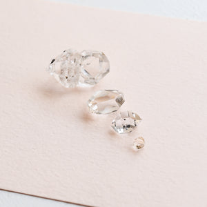 Set of 4 Herkimer Diamonds (Quartz) Dauphine Twins