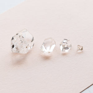 Set of 4 Herkimer Diamonds (Quartz) Dauphine Twins