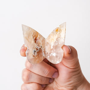 Pastel Plume Agate Butterfly
